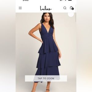 Lulu’s Midi Navy Blue formal dress